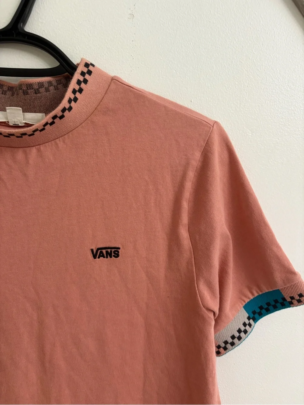 Vans Rust peach Tee Dress with Teal Trim size small - Picture 3 of 7